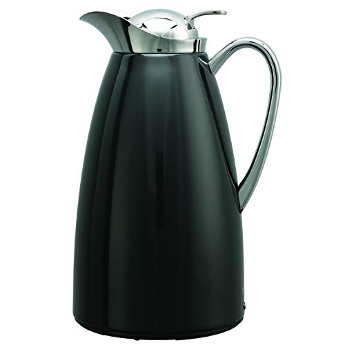 Service Ideas Classy Carafe, Vacuum Insulated, 33.8oz, Stainless Steel - color: Black