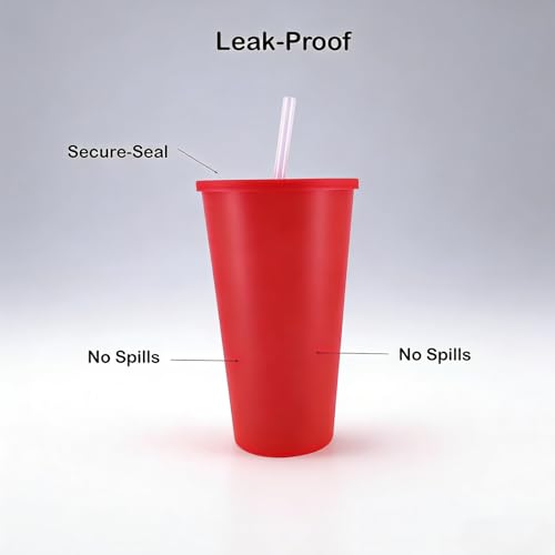 32 oz Cup with Lid and Straw set 8, Reusable Plastic Tumblers Jewel - color: Jewel