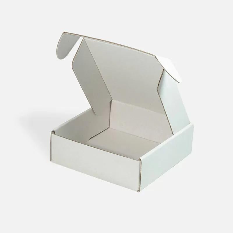 Mailer Boxes Bulk Sale 50 PCS – Shipping Cartons for Small Business - 9x9x4 - White/White - 50 Pack - size: 9x9x4