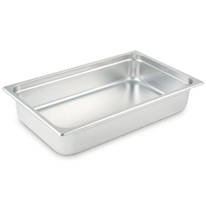 Winco Anti-Jamming Steam Pan, Full-Size x 4-Inch,Stainless Steel,Medium - size: 4" Deep