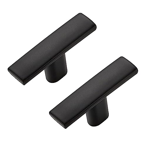 5 Pack Black Cabinet Knobs, 2in Length Curved Bar Drawer Pulls - color: Matte Black, size: 5 Pack, style: Curved