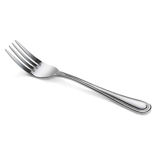 New Star Foodservice Bead Pattern 18/0 Stainless Steel Dinner Fork, 7.7-Inch, Set of 12, Commercial Grade - size: Dinner Fork (7.7-Inch)