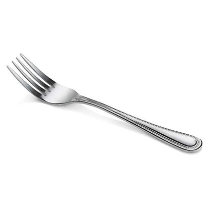 New Star Foodservice Bead Pattern 18/0 Stainless Steel Dinner Fork, 7.7-Inch, Set of 12, Commercial Grade (Pack of 3) - size: Dinner Fork (7.7-Inch) (Pack of 3)