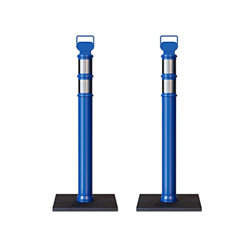 Trafford Industrial 45" Delineator Posts, Set of 2, Blue - color: Blue