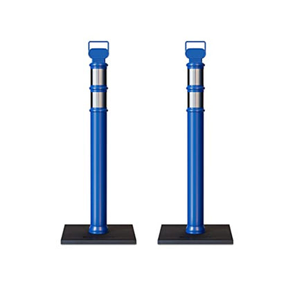 Trafford Industrial 45" Delineator Posts, Set of 2, Blue - color: Blue