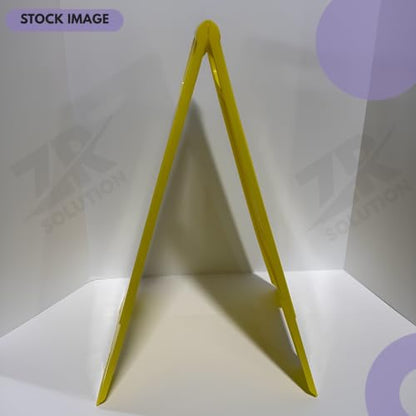 24 Inches Caution Wet Floor Sign Bright Yellow Double Sided Bilingual Caution Message Folding A-Shaped Frame Design Safety Warning Wet Floor Sign Collapsible Commercial Warning Sign Prevent Slip