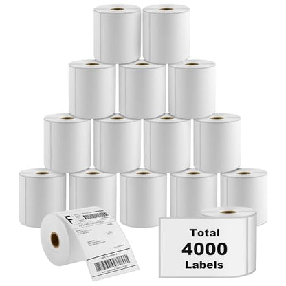 MaxGear 4" x 6" Direct Thermal Labels, 4000 Pcs/16 Rolls
