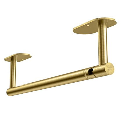 RUACQ Paper Towel Holder Under Cabinet, Stainless Steel, Brushed Gold - color: Brushed Gold, size: Standard - Oval