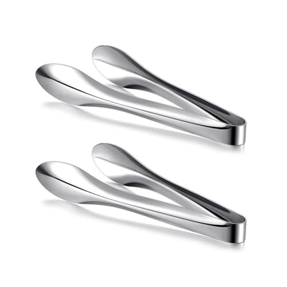 2 Pack Silver Polished Serving Tongs 9 Inch - color: Silver, size: 9 Inch