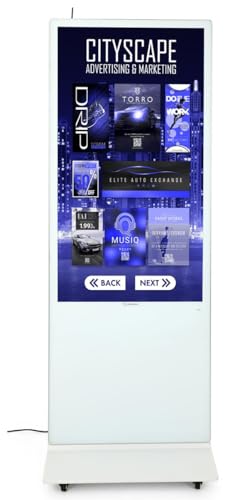 Displays2go Advertising Multimedia Kiosk - color: White, size: 55"