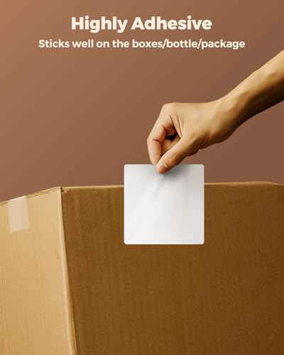 MUNBYN 3x3 Thermal Labels, 500 Sheets/Roll, White - color: White, size: 3x3"