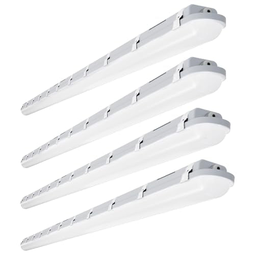 JTT 8FT LED Vapor Tight Light 120/100/80W Options, 0-10V Dimmable - 4Pack - size: 8FT (4-Pack)