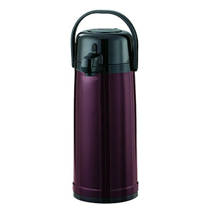 Service Ideas Eco-Air Airpot with Pump Lid, 74.4oz, Glass Vacuum Insulated
