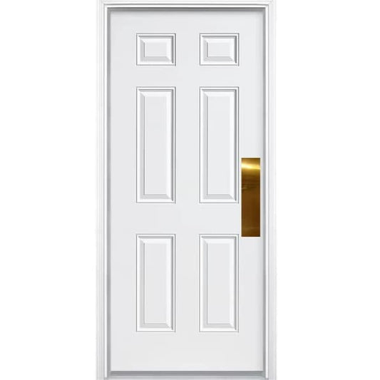 Deck the Door Decor | Door Push Plate - Screw Mount - Multiple Sizes & Finishes (Shiny Brass, 4 x 16) - color: Shiny Brass, size: 4 x 16"