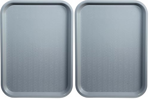 Winco Fast Food Tray, 14 by 18-Inch, Gray (Pack of 2) - color: Gris, size: 14" x 18"