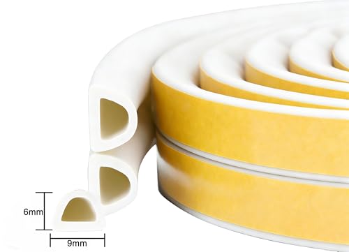 Weather Stripping Door Seal Strip, 32.8Ft Windows Insulation Tape, White - color: White, size: 32.8Ft