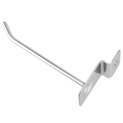 100 PCS 3.7 Inch Silver Slatwall Hooks, Slat Wall Gridwall Panel Slat Wall Hooks Slot Board Hangers Pegs Hanging Accessories for Garage Shop Room Organization and Commercial Exhibition