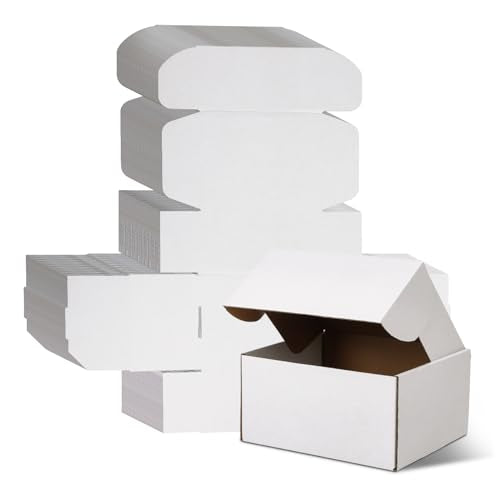 WIFTREY 8x6x4 Shipping Boxes 30 Pack, White Packing Box for Small Business, 8 x 6 x 4 Corrugated Cardboard Boxes for Mailing, Mailing, Shipping - color: White 30 Pack, size: 8x6x4