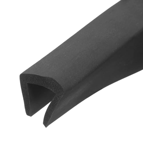 PATIKIL Rubber Edge Trim, 1/2"(13mm) x 3.3Ft Length EPDM U Channel Edge Protector U Shaped Gasket for 15-17mm Mirror Glass Protector, Black (20x18mm) - color: Black, size: 1/2"x3.3Ft(15-17mmx20x18mm)