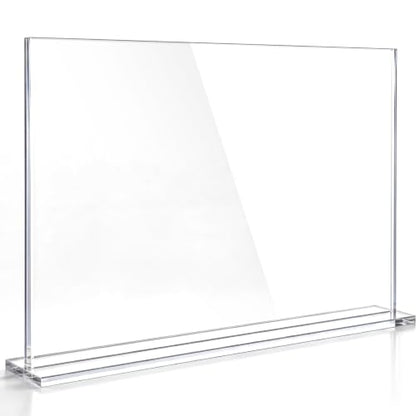 Clear Acrylic Sneeze Guard for Countertop, 24" x 18" x 3.7"