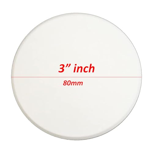 Wideskall® White Round Door Knob Wall Shield Self Adhesive Protector (3" inch Standard Size, 2.0, Count) - size: 3" inch Standard Size