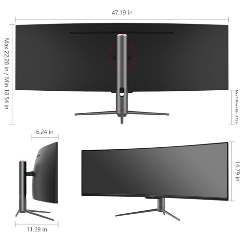 INNOCN 49" Curved DQHD 5120 x 1440P 240Hz 1800R Ultrawide Gaming Monitor - style: DQHD 240Hz