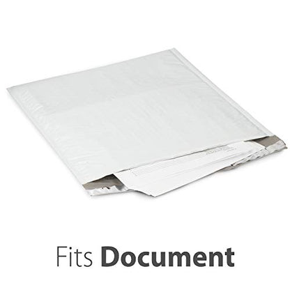 Fosmon #6 Poly Bubble Mailer 12.5 x 16 (100 Pack), Lightweight Water/Dust/Shock/Tear Resistant Padded Shipping Envelopes for Book, Magazine, Documents - size: 100 Pack