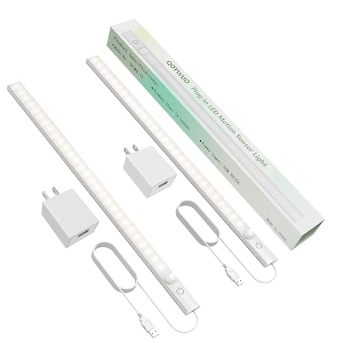 USB Plug-in Motion Sensor Light, ON/Night/Day Modes, Bright&Dimmable - color: Neutral White, size: 2 * 1-Bar