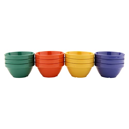G.E.T. BC-170-MIX Melamine Bouillon Cup/Bowl, 8 Ounce, Mix (Set of 12) - color: Assorted, size: 8 Ounce, style: Set of 12