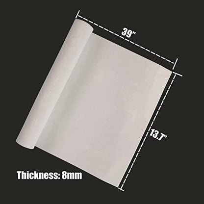 OISAKLD EVA Foam 2mm-10mm 13.7"×39" Craft Foam Sheet 74 kg/m³ Cosplay Foam for Craft Model Cosplay 8mm - color: White, size: 8mm -Thickness