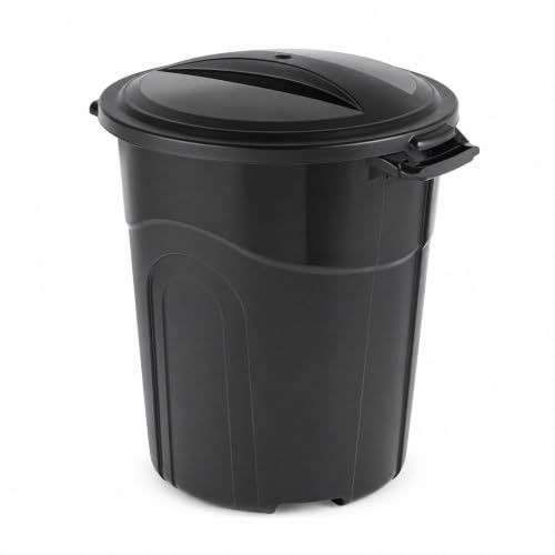 20 Gallon Outdoor Trash Can with Locking Lid, Plastic Garbage Bin - size: 20 Gallon