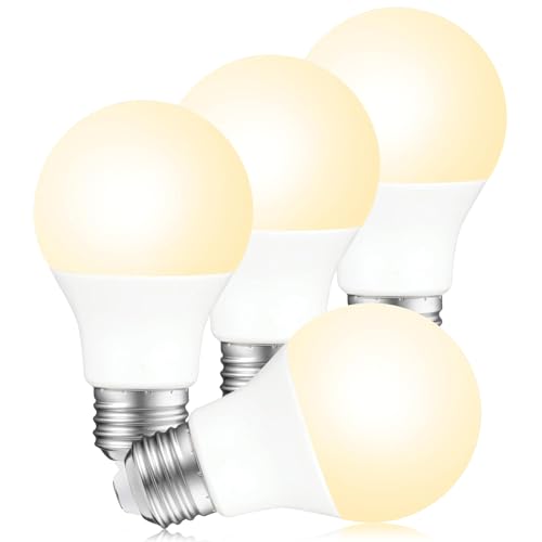Sigalux A19 LED Light Bulbs, 60W Equivalent Soft White 2700K, 750 Lumens Non-Dimmable LED Bulbs, Efficient 8.5W, 10000 Hours Long-Lasting E26 Base Bulbs for Bedroom Living Room Kitchen, 4 Pack - color: Soft White, size: 4