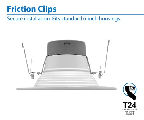 Nicor DLR56(v6) 5/6-inch White 900 Lumen 3000K Recessed LED Downlight with Baffle (12 Pack) (DLR566091203KWHBF-12) - color: White Baffle, style: 12 Pack