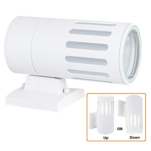 Outdoor Wall Lantern, Waterproof Exterior Lighting Fixture - color: Cylinder (White B)
