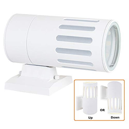 Outdoor Wall Lantern, Waterproof Exterior Lighting Fixture - color: Cylinder (White B)