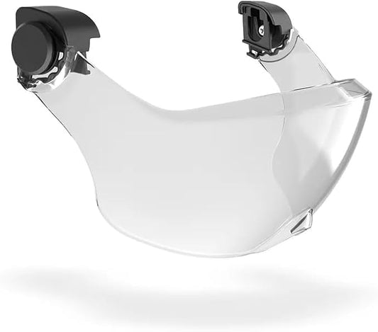 Defender Safety H2 Visor | ANSI Z87+ for H2 Safety Helmet | Fits Prescription Glasses | Tool-Free | Clear & Tinted Options - color: Clear (4-pack)