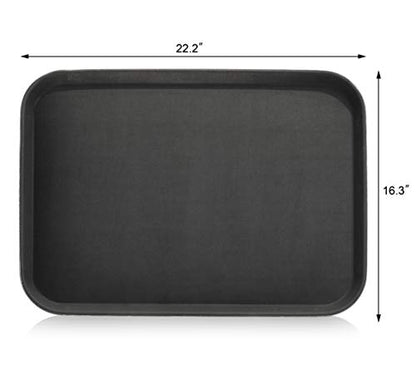 New Star Foodservice Restaurant Grade Non-Slip Tray, Black, 16x22-Inch - color: Black, size: 16-Inch x 22-Inch