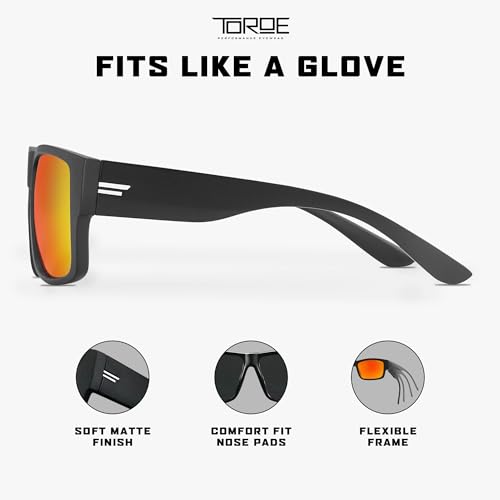 TOROE VALLEY Polarized z87+ Men Sunglasses - color: Black