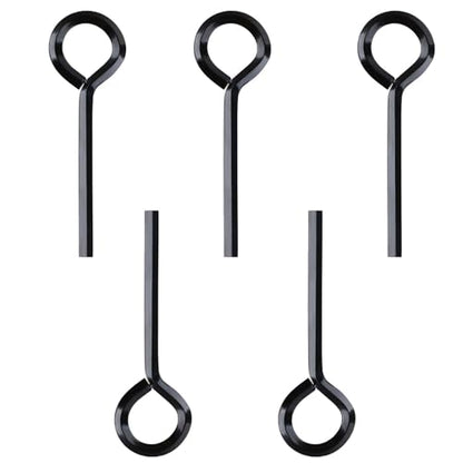Abeillo 5 Pack 1/8" Allen Wrench, Hex Key for Push Bar Door, Standard Hex Dogging Key with Full Loop, Black Metal Allen Wrenches Keychain Door Keys - size: 1/8in