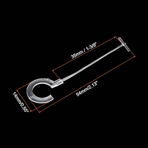 MECCANIXITY J Hook Standard Tagging Fasteners,Plastic Regular,Standard Label Gun Price Tagging Barbs for Garment Price Tag Label Tagging Barbs 35mm (1-3/8 Inch),Pack of 500 Transparent - color: Transparent, size: 35mm (1-3/8 Inch)
