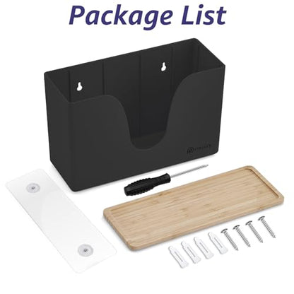 Pollock Paper Towel Dispenser with Lid,Wall Mount or Countertop,Black - color: Blk-5857u-black