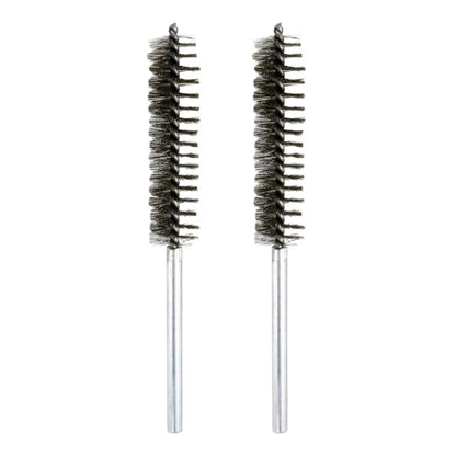 HARFINGTON 2pcs Wire Bore Brush Set 8 Inch Length 1 Inch Shank Stainless Steel Bristles Cleaning Brush for Clean Car Part Tube Kitchen Garage - size: 8 x 1 Inch