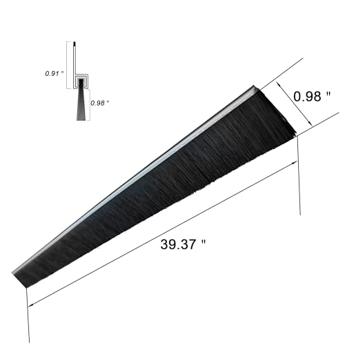 4 Pack Retsun Door Brush Sweep, 0.98" W x 39.37" L, Total 13ft