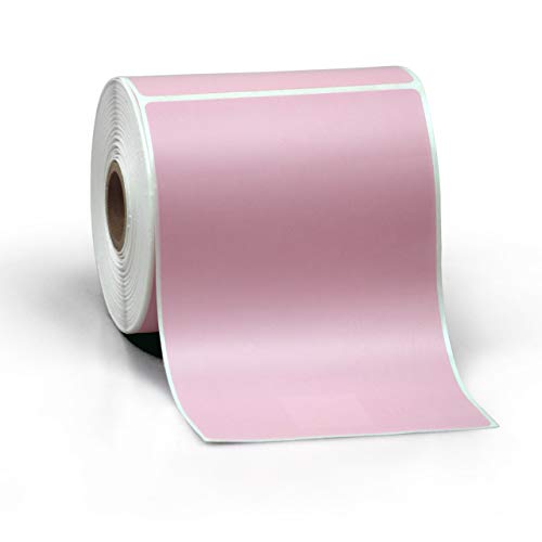 4" X 6" Direct Thermal Perforated Stickers Labels for Shipping Labels, Inventory, and Color Coding - Compatible with Zebra, Rollo, Godex and More (Pink, Pallet) - color: Pink, size: Pallet