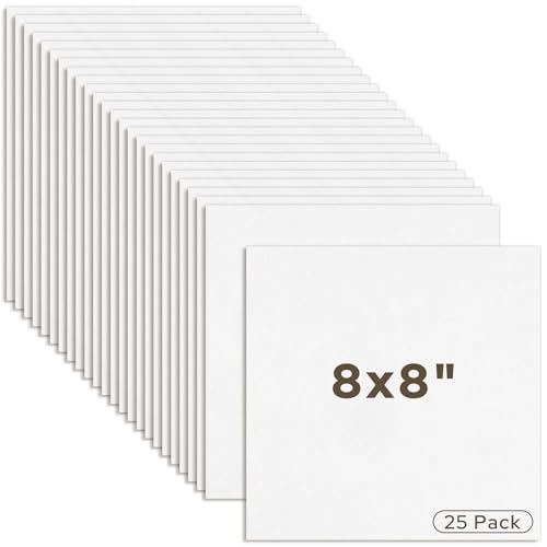 Mat Board Center 25 Pack 8x8 Corrugated Cardboard Sheets 1/8" Flat Pads - color: White, size: 8x8