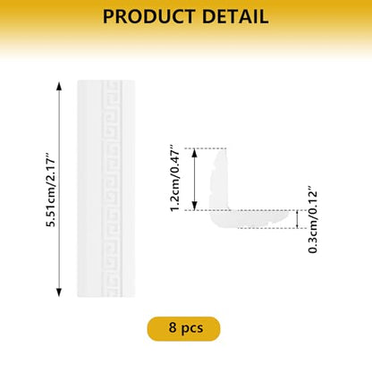 8PCS Baseboard Corner Protectors - Self Adhesive Silicone Safety Corner Protectors, Baby Proofing Edge Guard Cushion for Furniture Wall Base & Edges - Popular Home Childproofing Accessory