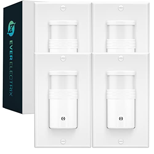 Motion Sensor Light Switch, 4 Pack, White