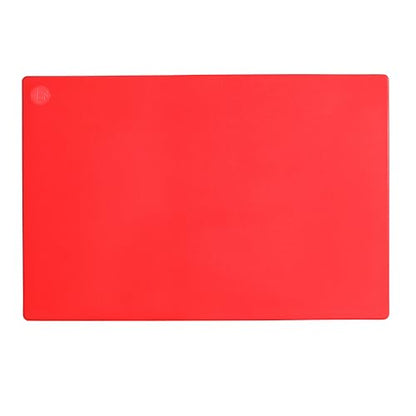 New Star Foodservice 12" x 18" Red Polyethylene Cutting Board - color: Red, size: 18"L x 12"W