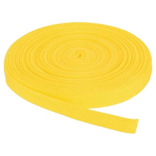 Nylon Webbing Strap, 25 Yards x 7/8 Inch Polypropylene Webbing Lightweight Strapping Backpack Band for DIY Gear Repair Outdoor Luggage Cargo Straps, Bright Yellow - color: Bright Yellow, size: 25 Yards x 7/8 Inch
