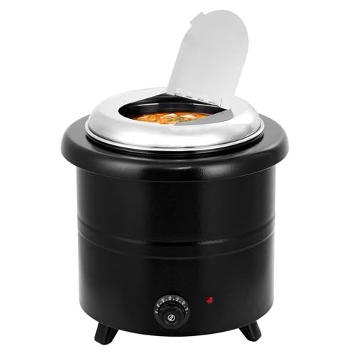 13.7QT Commercial Electric Soup Kettle Warmer, Stainless Steel Removable Pot with Hinged Lid & Anti-Scald Handle, Constant Temperature Food Warmer for Restaurant, Buffet, Catering, Banquet